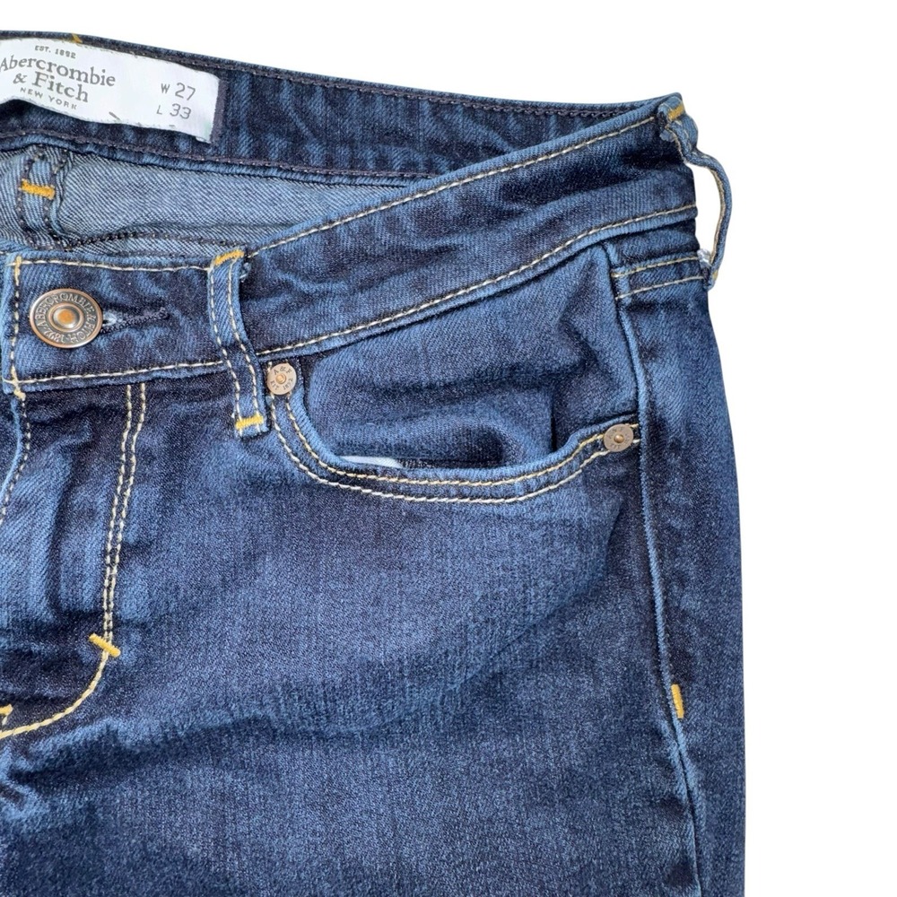 Ambercrombie & Fitch Skinny Jeans Stretch Dark Wash Low Rise Women 4R (27x33) - Picture 5 of 12